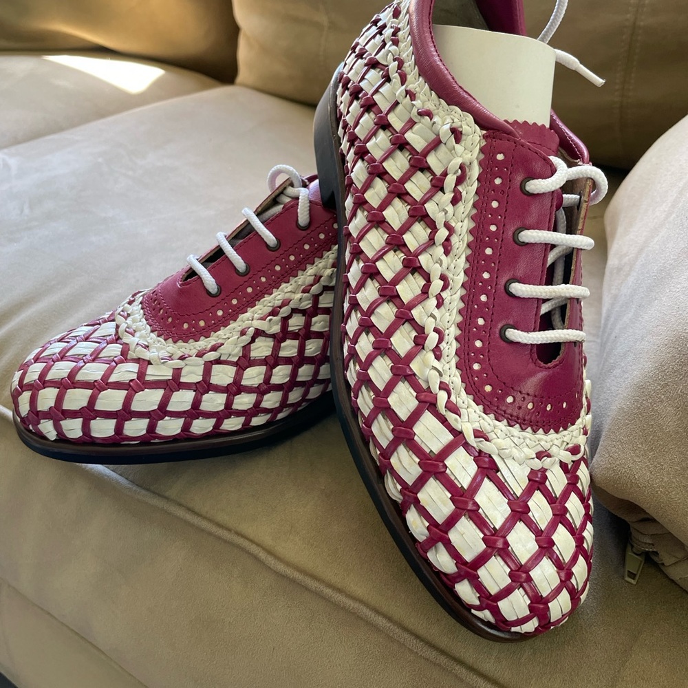 Aerogreen woman’s Rimini white/plum golf shoe